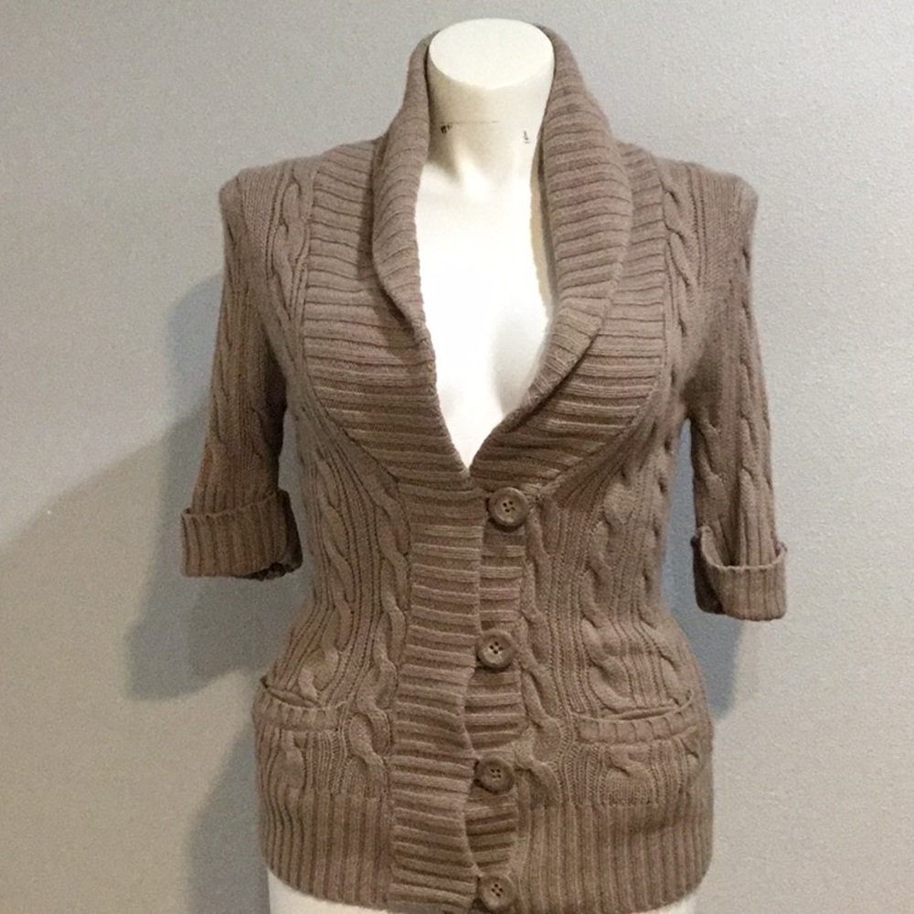 Knitted tan sweater